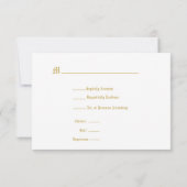 Romantischer Burgund und Goldrahmen RSVP Karte (Rückseite)