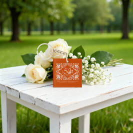 Romantischer Burnt Orange Schlüsselanhänger zum 50