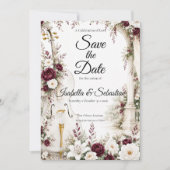 Romantischer Cello-Garten-Eleganz-Hochzeit Save The Date (Vorderseite)
