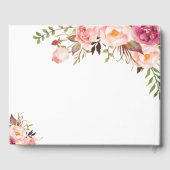 Romantischer Chic Blush Rose Memory Signature Gästebuch (Rückseite)