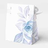 Romantischer Chic Classic Blue Floral Gevor Box Geschenkschachtel (Rückseite)