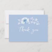 Romantischer Chic Floral Wedding Danke Cards (Vorderseite)