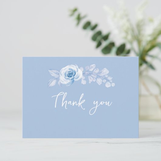 Romantischer Chic Floral Wedding Danke Cards (Stehend Vorderseite)