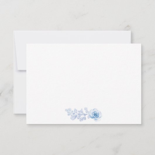 Romantischer Chic Floral Wedding Danke Cards (Rückseite)