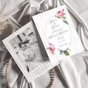 Romantischer Chic Französische Rosen Botanische Ho Save The Date