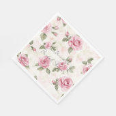 Romantischer Chic Herz Wirbel Junggesellinnenabsch Serviette (Ecke)