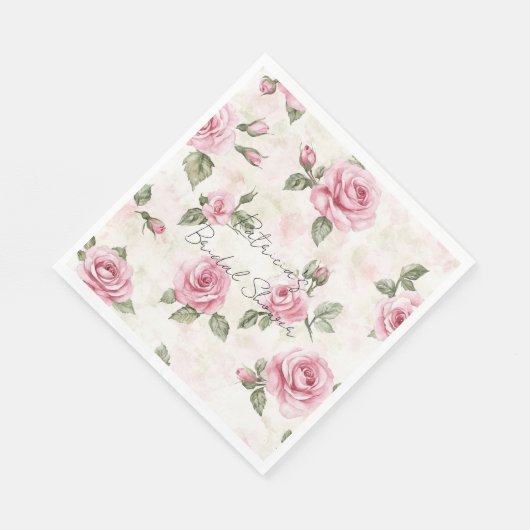 Romantischer Chic Herz Wirbel Junggesellinnenabsch Serviette (Ecke)