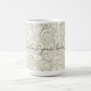 Romantischer Chic Herz Wirbel Kaffeetasse