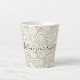 Romantischer Chic Herz Wirbel Milchtasse