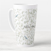 Romantischer Chic Hübsche Blaue Vögel Blumen Milchtasse (Linke Ecke)