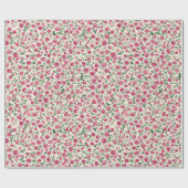 Romantischer Chic Pink Roses Floral Geschenkpapier (Flach)