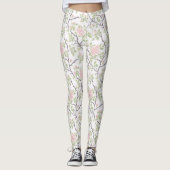 Romantischer Chic Rosa Blüten Leggings (Vorderseite)