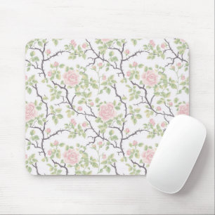 Romantischer Chic Rosa Blüten Mousepad
