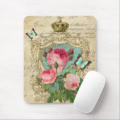 Romantischer Chic-viktorianische Art-Rosen Mousepad (Mit Mouse)