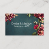 Romantischer Chrysanthemum Aquamarin UAWG QR Code Begleitkarte (Vorderseite)