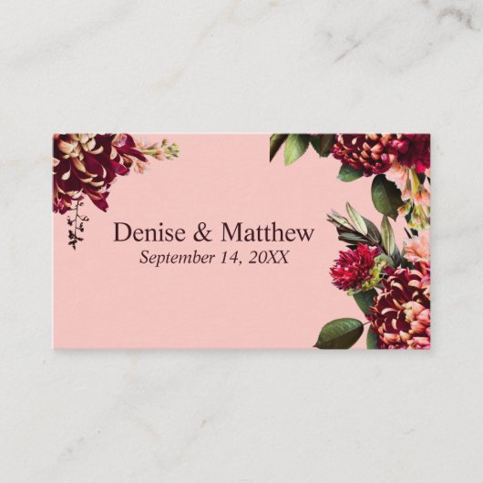 Romantischer Chrysanthemum Gossamer Pink UAWG QR C Begleitkarte (Vorderseite)