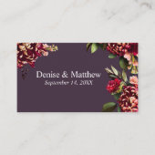 Romantischer Chrysanthemum Midnight Plum UAWG QR C Begleitkarte (Vorderseite)