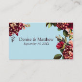 Romantischer Chrysanthemum Spun Sugar Blu UAWG QR Begleitkarte (Vorderseite)