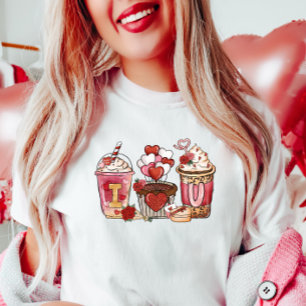 Romantischer Coffee Valentine, ich Liebe Sie T-Shirt