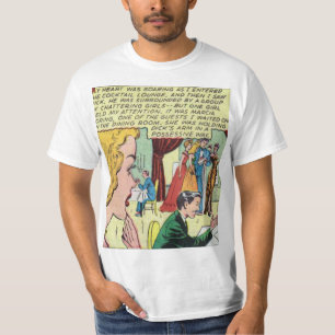 Romantischer Comic aus den 1950er Jahren   Bestes  T-Shirt