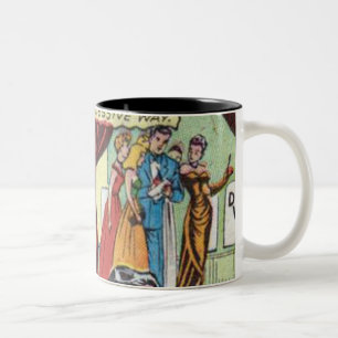 Romantischer Comic aus den 1950er Jahren Bestes Zweifarbige Tasse