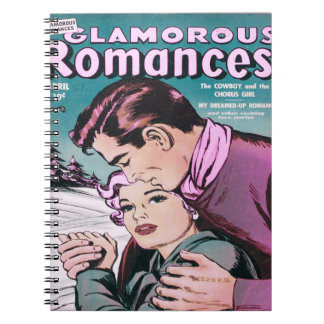 Romantischer Comic-Cover Notizblock