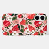 Romantischer Cotattecore Erdbeere Botanischer Gart Case-Mate iPhone Hülle (Rückseite (Horizontal))