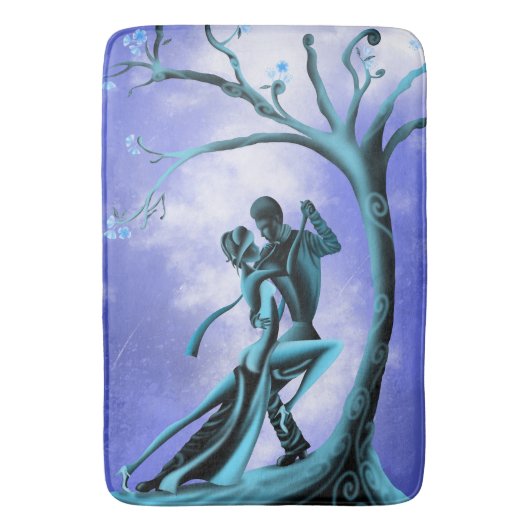 Romantischer Couple Dance Tango Bath Mat Badematte (Vorderseite Vertikal)