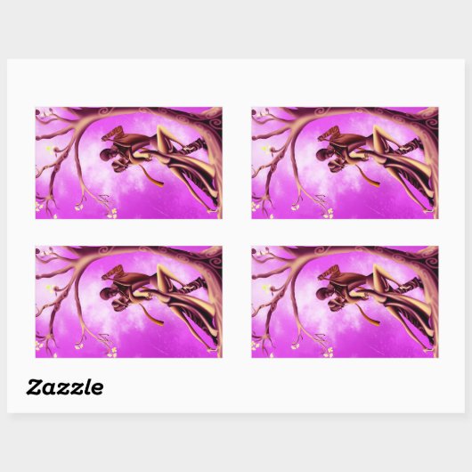 Romantischer Couple Dance Tango Rechteckiger Aufkleber (Blatt)