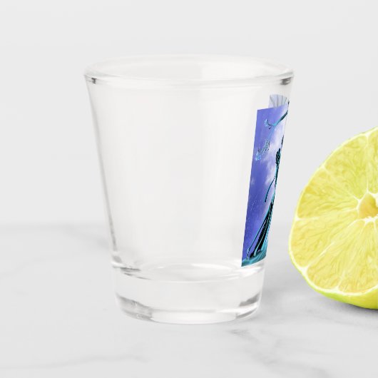 Romantischer Couple Dance Tango Schnapsglas (Links)