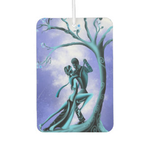 Romantischer Couple Dance under Midnight Tree Autolufterfrischer