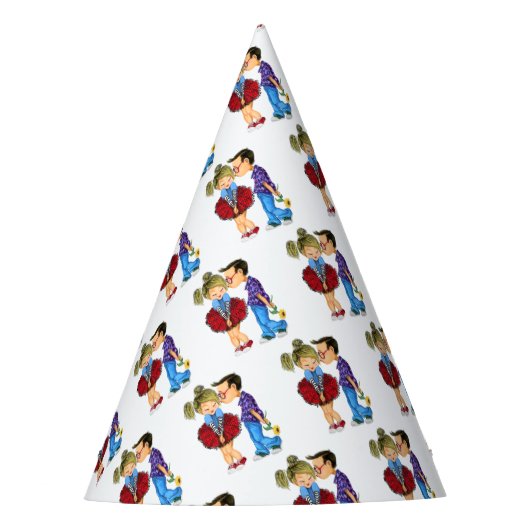 Romantischer Couple Party Hat Partyhütchen (Vorderseite)