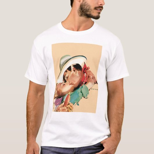 Romantischer Cowboy T-Shirt (Vorderseite)