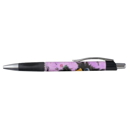 Romantischer Crow mit Rose Funny Pen Kugelschreiber (Oberseite)