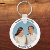 Romantischer Custom Foto Schlüsselanhänger (Vorderseite)