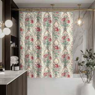 Romantischer Damast-Vorhang im pastellfarbenen vik Duschvorhang