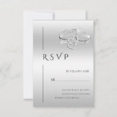 Romantischer Dekorativer Ring Spanisch RSVP Karte (Vorderseite)
