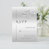 Romantischer Dekorativer Ring Spanisch RSVP Karte (Stehend Vorderseite)