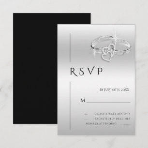 Romantischer Dekorativer Ring Spanisch RSVP Karte