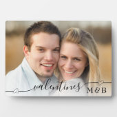 Romantischer dekorativer Schriftart Valentines Mon Fotoplatte (Vorderseite)