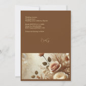 Romantischer Dreamy Floral Hochzeitstag Einladung (Rückseite)