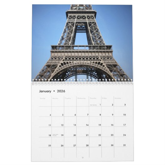 Romantischer Eiffelturm Paris 2015 Kalender (Jan 2026)