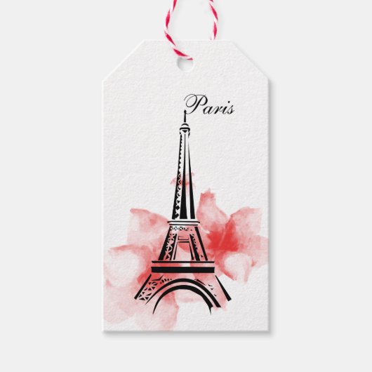 Romantischer Eiffelturm Paris Geschenkanhänger (Vorderseite)