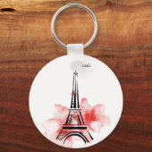 Romantischer Eiffelturm Paris Schlüsselanhänger (Vorderseite)