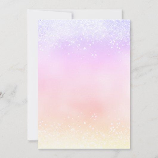 Romantischer einfacher Glitzer Elegante Moderne Ho Einladung (Rückseite)