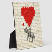 Romantischer Elefant & Herzballons Fotoplatte (Seite)
