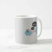 Romantischer Elefant: I Liebe Sie, weiß ich Kaffeetasse (VorderseiteRechts)