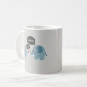 Romantischer Elefant: I Liebe Sie, weiß ich Kaffeetasse (Vorderseite Links)