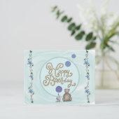 romantischer Elefant Postkarte (Stehend Vorderseite)