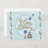 romantischer Elefant Postkarte (Vorne/Hinten)